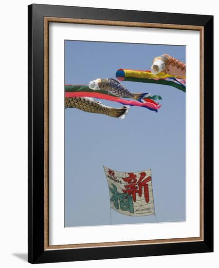 Koi Nobori, Otako Age Giant Kite Flying Festival, Sagamihara, Kanagawa Prefecture, Japan-Christian Kober-Framed Photographic Print