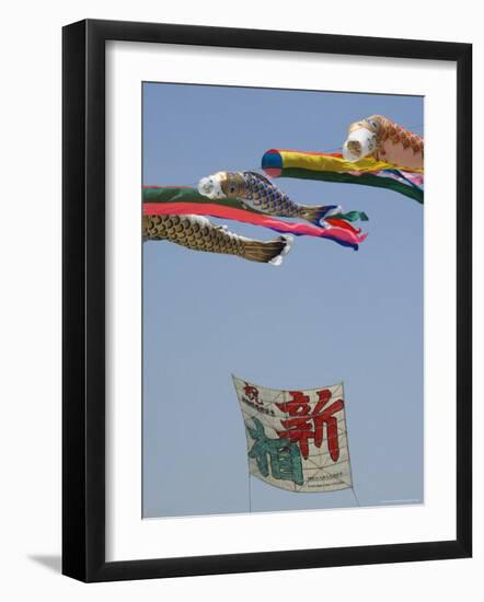 Koi Nobori, Otako Age Giant Kite Flying Festival, Sagamihara, Kanagawa Prefecture, Japan-Christian Kober-Framed Photographic Print