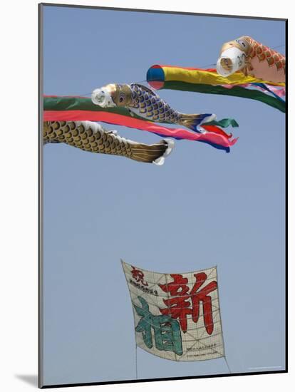 Koi Nobori, Otako Age Giant Kite Flying Festival, Sagamihara, Kanagawa Prefecture, Japan-Christian Kober-Mounted Photographic Print