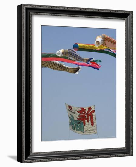 Koi Nobori, Otako Age Giant Kite Flying Festival, Sagamihara, Kanagawa Prefecture, Japan-Christian Kober-Framed Photographic Print