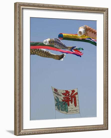 Koi Nobori, Otako Age Giant Kite Flying Festival, Sagamihara, Kanagawa Prefecture, Japan-Christian Kober-Framed Photographic Print