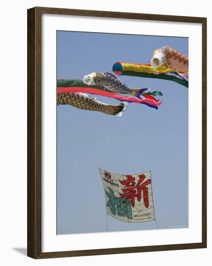 Koi Nobori, Otako Age Giant Kite Flying Festival, Sagamihara, Kanagawa Prefecture, Japan-Christian Kober-Framed Photographic Print