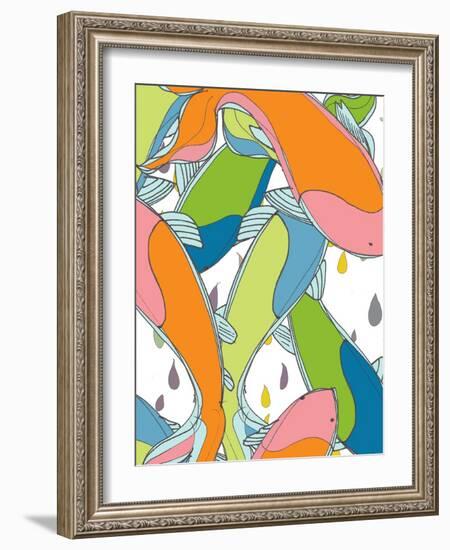 Koi Patterns 2-Jan Weiss-Framed Art Print