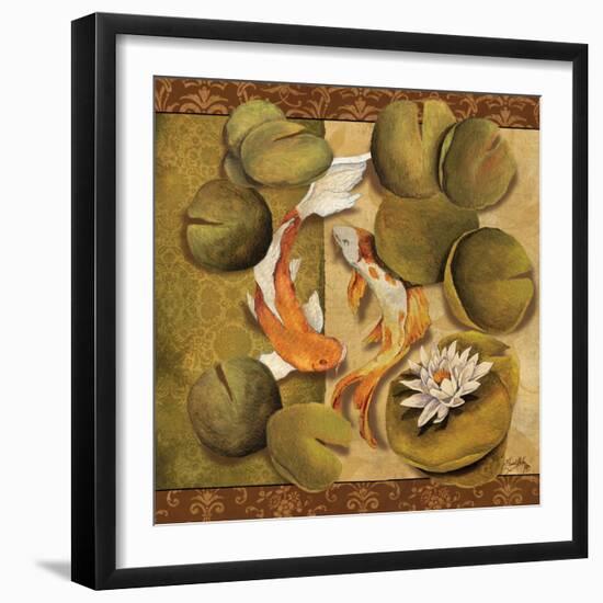 Koi Square II-Elizabeth Medley-Framed Art Print