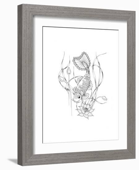 Koi-The Tangled Peacock-Framed Giclee Print