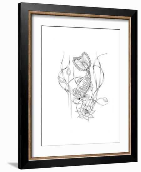 Koi-The Tangled Peacock-Framed Giclee Print