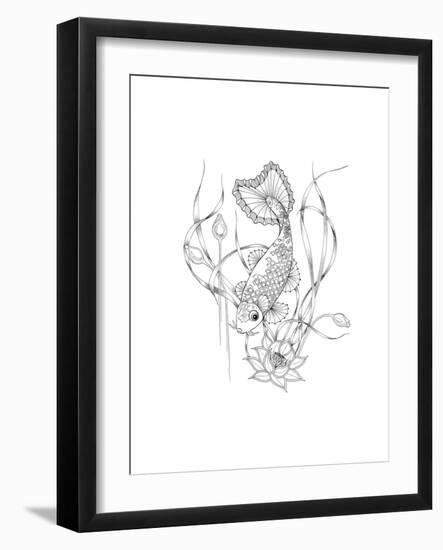 Koi-The Tangled Peacock-Framed Giclee Print