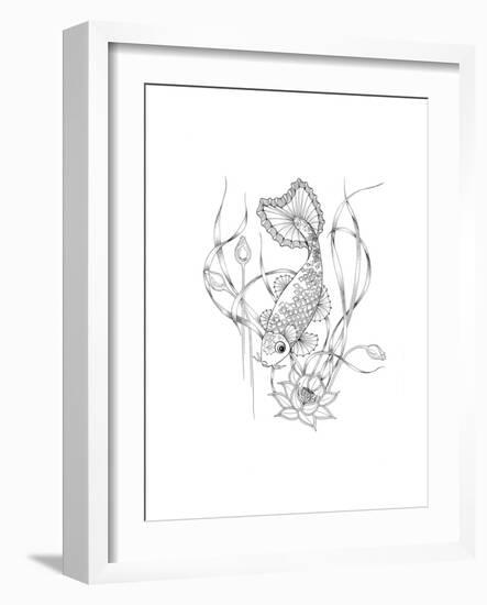 Koi-The Tangled Peacock-Framed Giclee Print