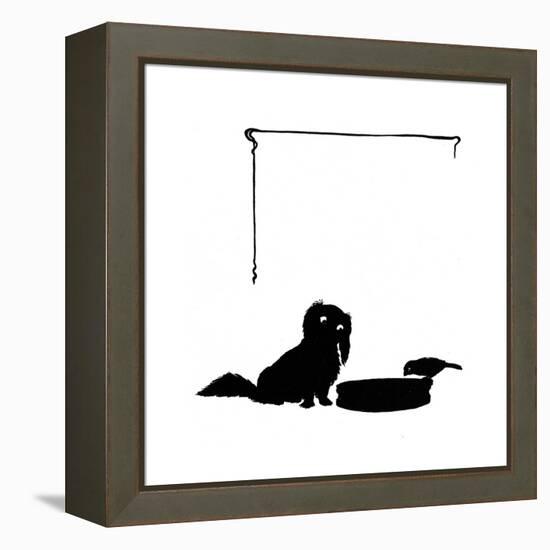 Koko the Pekinese Dog with Jack Sparrow-Mary Baker-Framed Premier Image Canvas