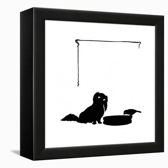 Koko the Pekinese Dog with Jack Sparrow-Mary Baker-Framed Premier Image Canvas