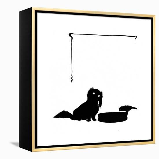 Koko the Pekinese Dog with Jack Sparrow-Mary Baker-Framed Premier Image Canvas