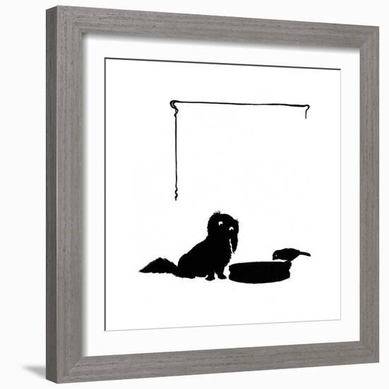 Koko the Pekinese Dog with Jack Sparrow-Mary Baker-Framed Giclee Print