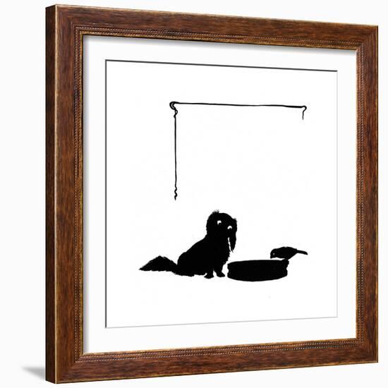 Koko the Pekinese Dog with Jack Sparrow-Mary Baker-Framed Giclee Print