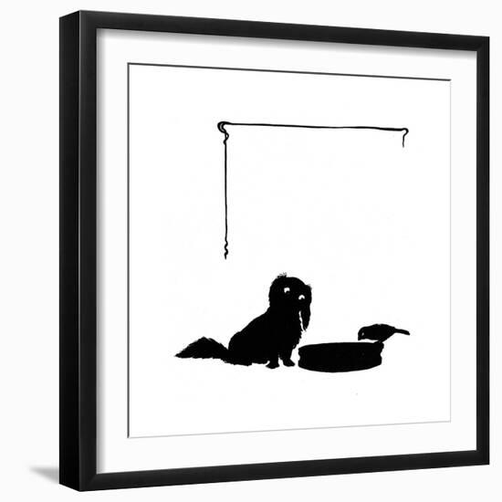 Koko the Pekinese Dog with Jack Sparrow-Mary Baker-Framed Giclee Print