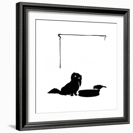 Koko the Pekinese Dog with Jack Sparrow-Mary Baker-Framed Giclee Print