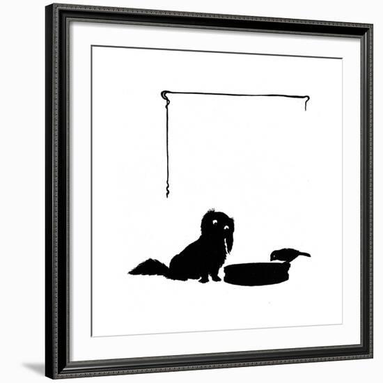 Koko the Pekinese Dog with Jack Sparrow-Mary Baker-Framed Giclee Print