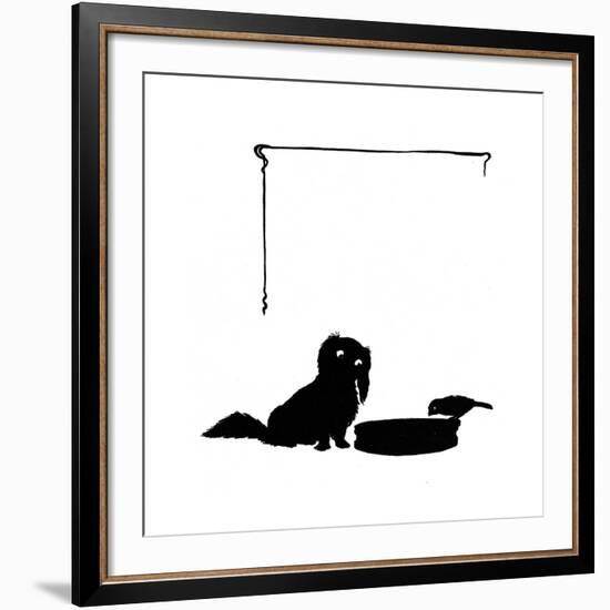 Koko the Pekinese Dog with Jack Sparrow-Mary Baker-Framed Giclee Print