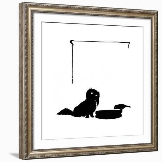 Koko the Pekinese Dog with Jack Sparrow-Mary Baker-Framed Giclee Print