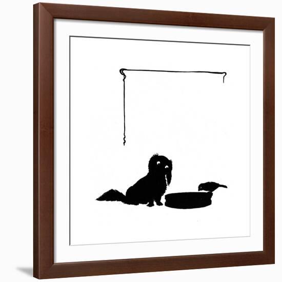 Koko the Pekinese Dog with Jack Sparrow-Mary Baker-Framed Giclee Print