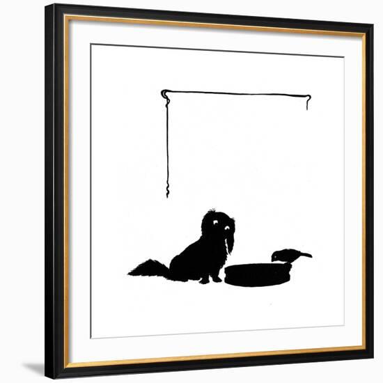 Koko the Pekinese Dog with Jack Sparrow-Mary Baker-Framed Giclee Print