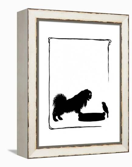 Koko the Pekinese Dog with Jack Sparrow-Mary Baker-Framed Premier Image Canvas