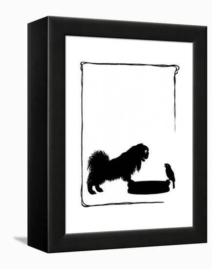 Koko the Pekinese Dog with Jack Sparrow-Mary Baker-Framed Premier Image Canvas