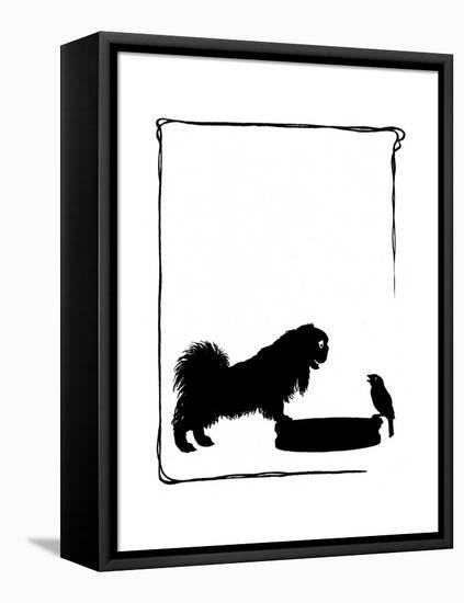 Koko the Pekinese Dog with Jack Sparrow-Mary Baker-Framed Premier Image Canvas