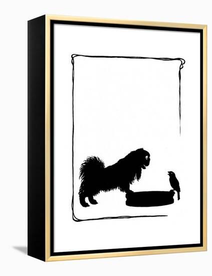 Koko the Pekinese Dog with Jack Sparrow-Mary Baker-Framed Premier Image Canvas