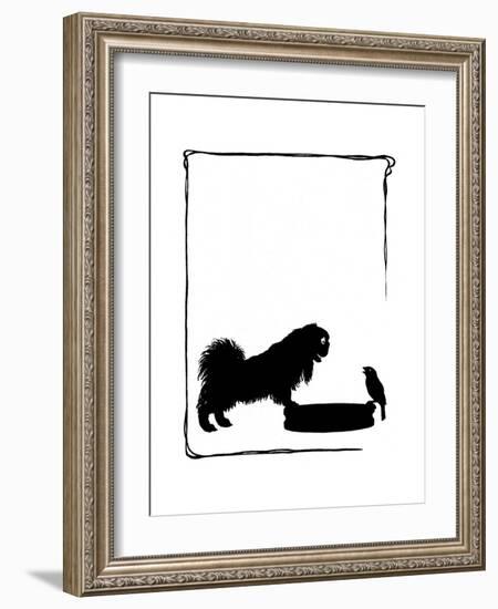 Koko the Pekinese Dog with Jack Sparrow-Mary Baker-Framed Giclee Print