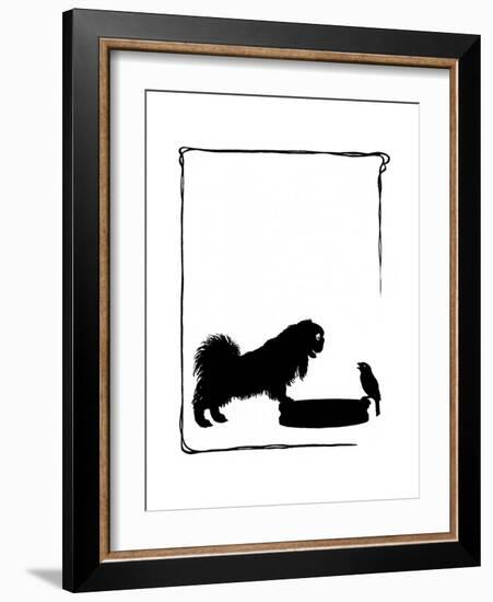 Koko the Pekinese Dog with Jack Sparrow-Mary Baker-Framed Giclee Print