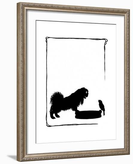 Koko the Pekinese Dog with Jack Sparrow-Mary Baker-Framed Giclee Print