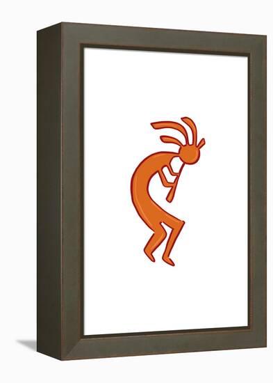 Kokopelli - Icon-Lantern Press-Framed Stretched Canvas