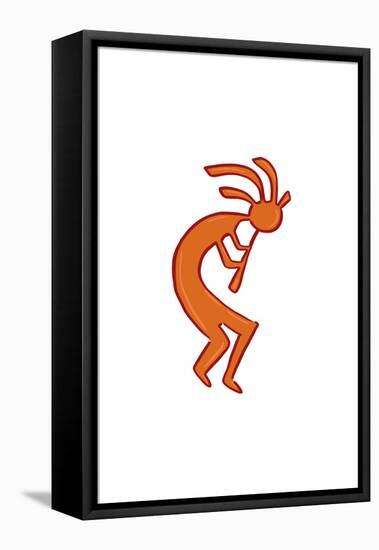 Kokopelli - Icon-Lantern Press-Framed Stretched Canvas