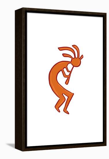 Kokopelli - Icon-Lantern Press-Framed Stretched Canvas