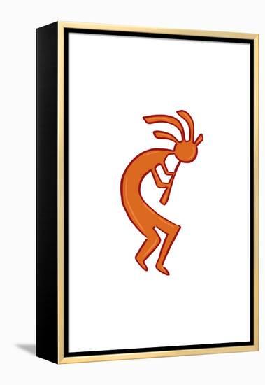 Kokopelli - Icon-Lantern Press-Framed Stretched Canvas