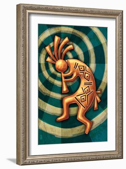 Kokopelli-Lantern Press-Framed Art Print