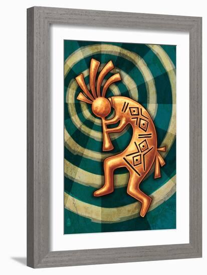 Kokopelli-Lantern Press-Framed Art Print