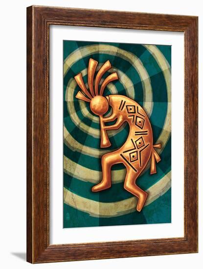 Kokopelli-Lantern Press-Framed Art Print