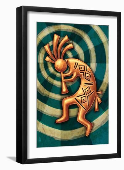 Kokopelli-Lantern Press-Framed Art Print