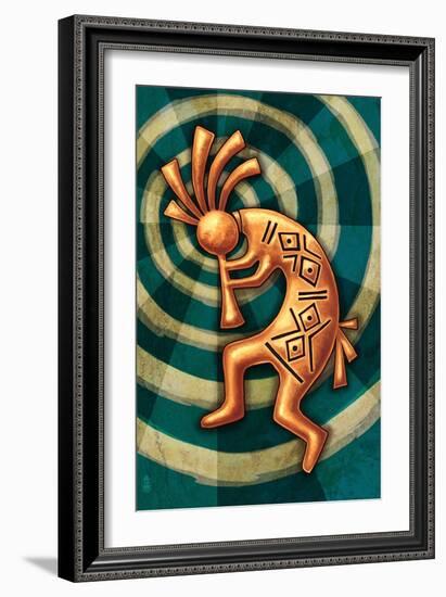 Kokopelli-Lantern Press-Framed Art Print