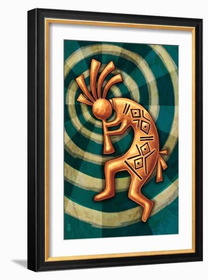 Kokopelli-Lantern Press-Framed Art Print