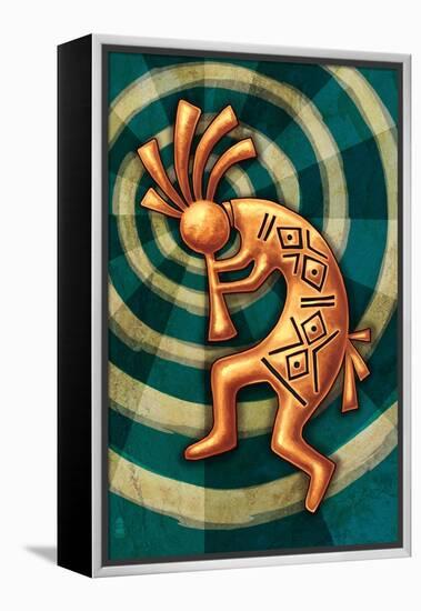 Kokopelli-Lantern Press-Framed Stretched Canvas