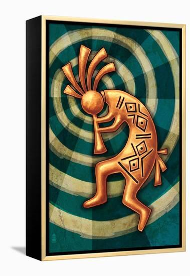 Kokopelli-Lantern Press-Framed Stretched Canvas