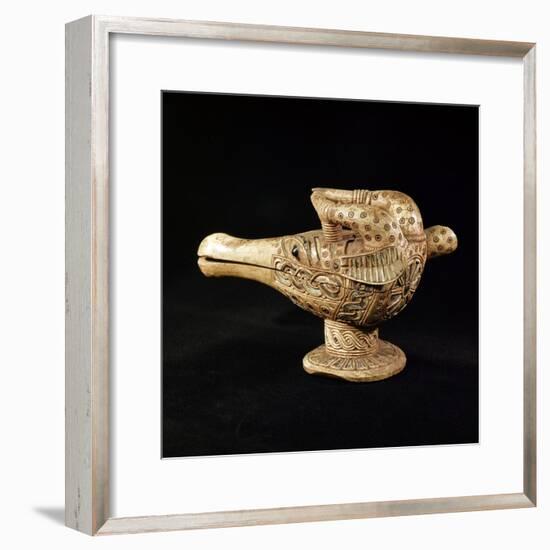 Kola nut box in the form of a cow's head, Benin, Nigeria-Werner Forman-Framed Giclee Print