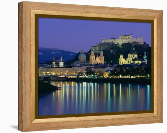 Kollegienkirche, Cathedral and Hohensalzburg Fortress, Salzburg, Austria, Europe-Gavin Hellier-Framed Premier Image Canvas