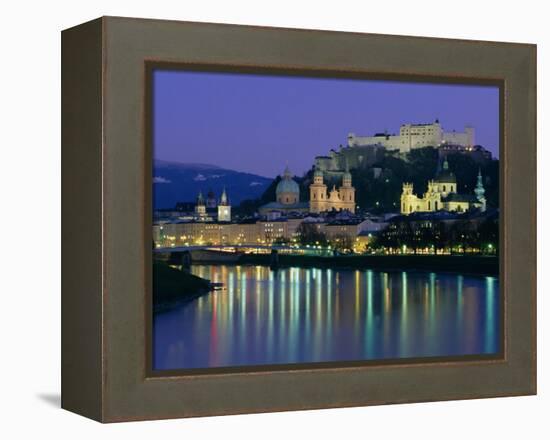 Kollegienkirche, Cathedral and Hohensalzburg Fortress, Salzburg, Austria, Europe-Gavin Hellier-Framed Premier Image Canvas