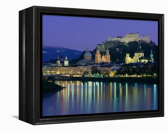 Kollegienkirche, Cathedral and Hohensalzburg Fortress, Salzburg, Austria, Europe-Gavin Hellier-Framed Premier Image Canvas