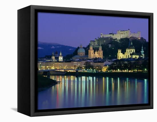 Kollegienkirche, Cathedral and Hohensalzburg Fortress, Salzburg, Austria, Europe-Gavin Hellier-Framed Premier Image Canvas