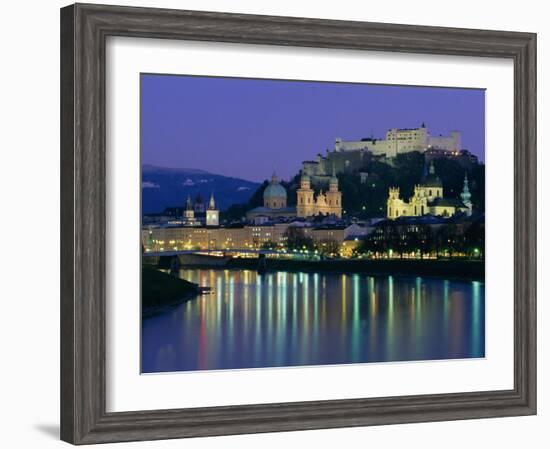 Kollegienkirche, Cathedral and Hohensalzburg Fortress, Salzburg, Austria, Europe-Gavin Hellier-Framed Photographic Print