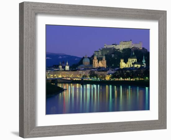 Kollegienkirche, Cathedral and Hohensalzburg Fortress, Salzburg, Austria, Europe-Gavin Hellier-Framed Photographic Print